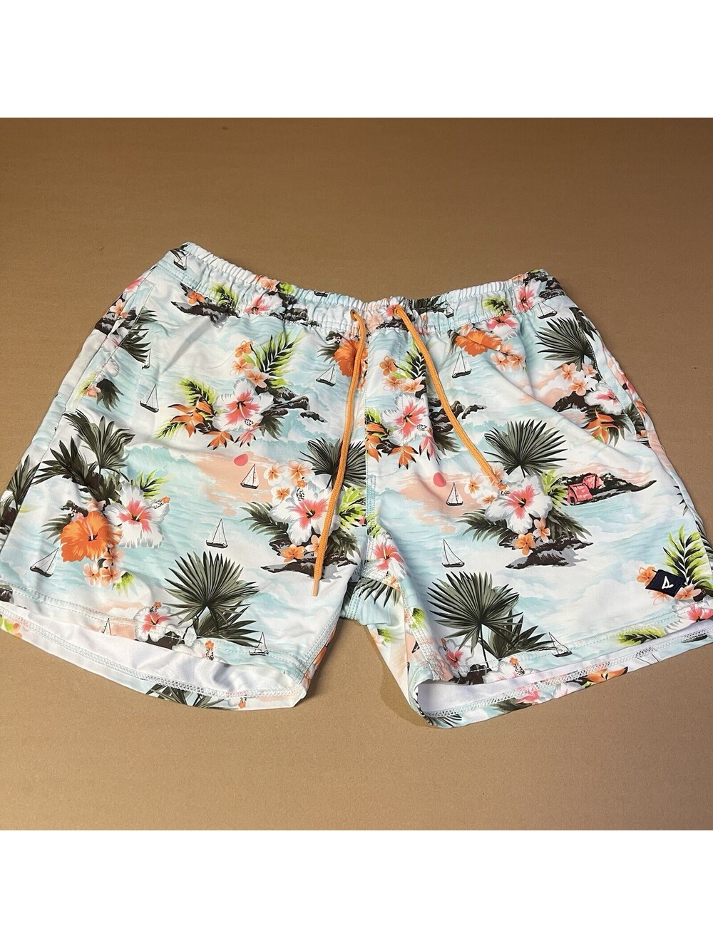 Sperry Top-Sider Swim Trunks Mens Size XL Tropical Board Shorts Lined